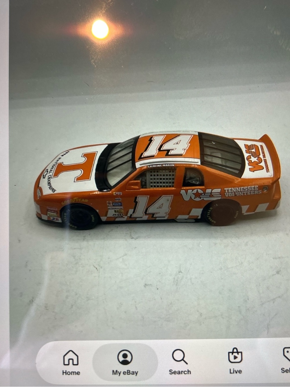 Die-Cast #14 Orange Tennessee Volunteers Race Car Toy